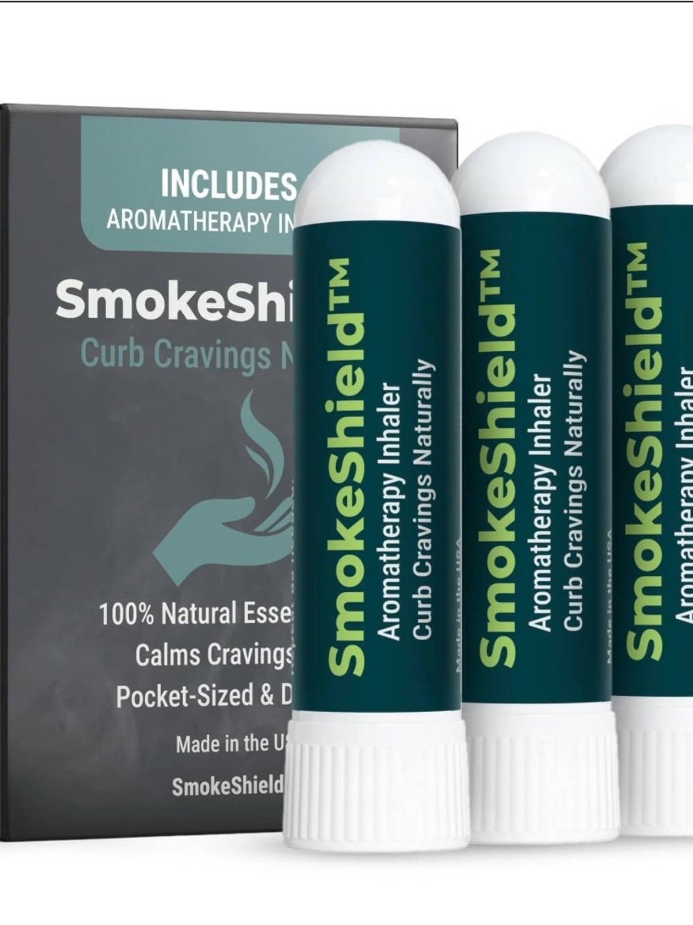 3 - Pk  Basic Vigor SmokeShield Aromatherapy Curb Craving Inhaler - NIB